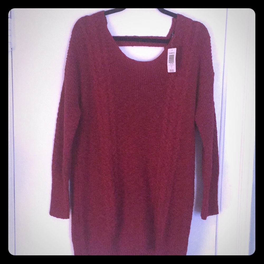Torrid 🔥Red Tunic Cable Sweater NWT ✨